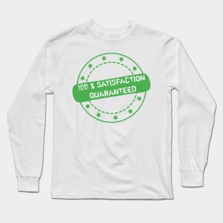 100 % Satisfaction Guaranteed Stamp Icon Long Sleeve T-Shirt